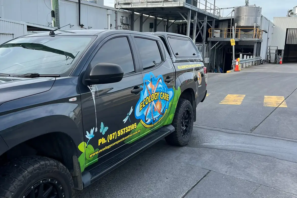 Ecology-Care vehicle on site at a commercial food production facility